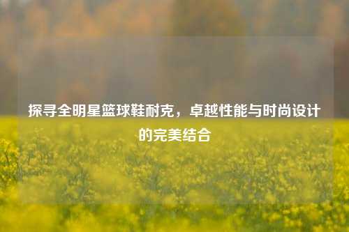 探寻全明星篮球鞋耐克，卓越性能与时尚设计的完美结合